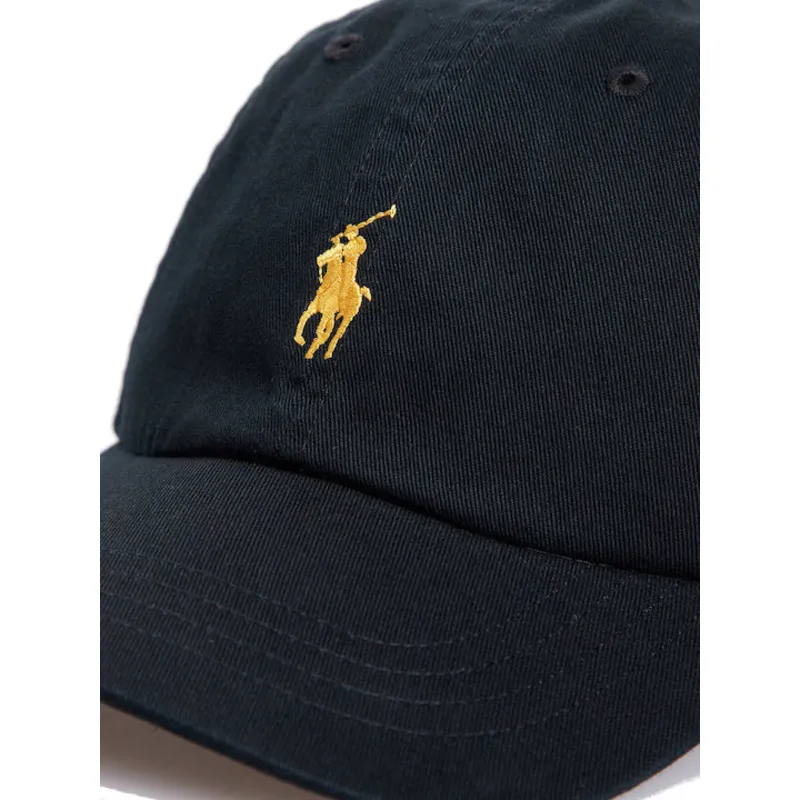 petten-gebogen-zwart-verstelbaar-dorado-cotton-chino-classic-sport-van-polo-ralph-lauren