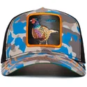 casquette-trucker-camouflage-bleue-faisan-lucky-luck-stays-down-the-farm-goorin-bros