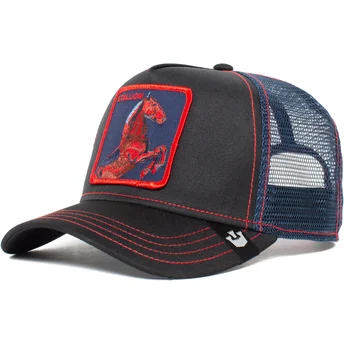 Cappellino trucker nero cavallo Stallion Trip The Farm di Goorin Bros.