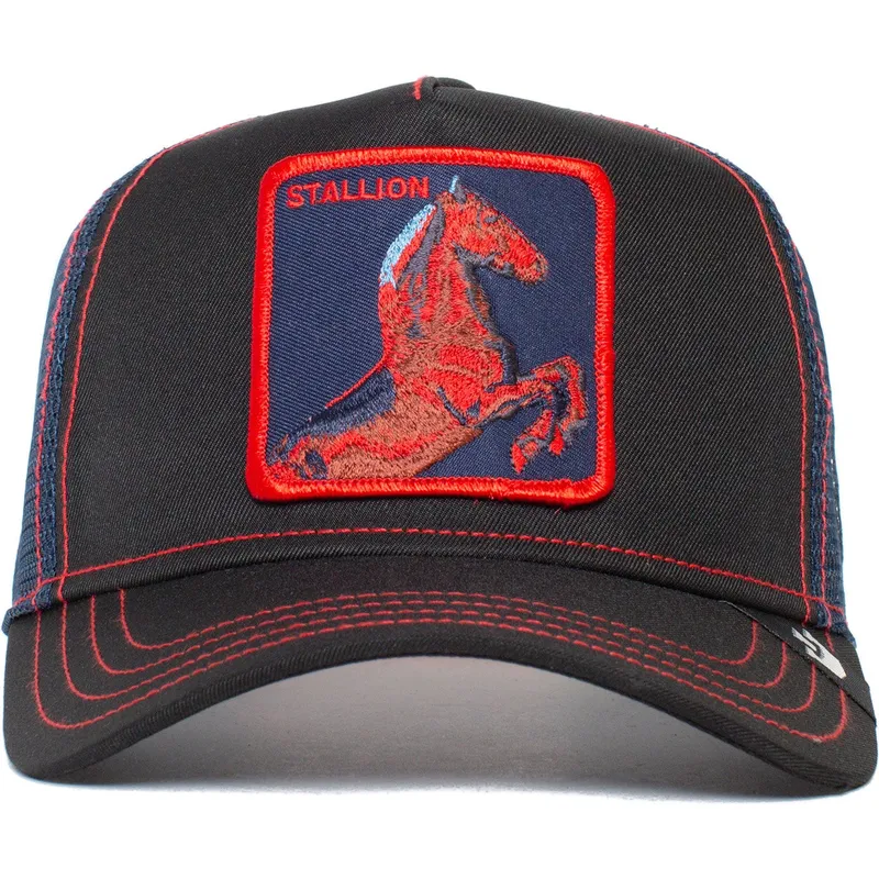 petten-gebogen-zwart-snapback-stallion-trip-the-farm-van-goorin-bros