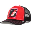 cappellino-trucker-rosso-e-nero-volpe-foxy-fox-trip-the-farm-di-goorin-bros