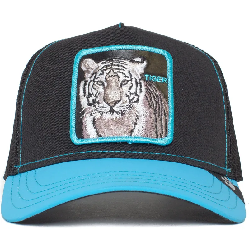 czapka-trucker-czarna-i-niebieska-tygrys-tiger-blue-streak-the-farm-od-goorin-bros