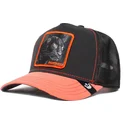 sort-og-rod-trucker-kasket-panter-black-panther-dark-shines-the-farm-fra-goorin-bros
