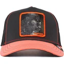 sort-og-rod-trucker-kasket-panter-black-panther-dark-shines-the-farm-fra-goorin-bros