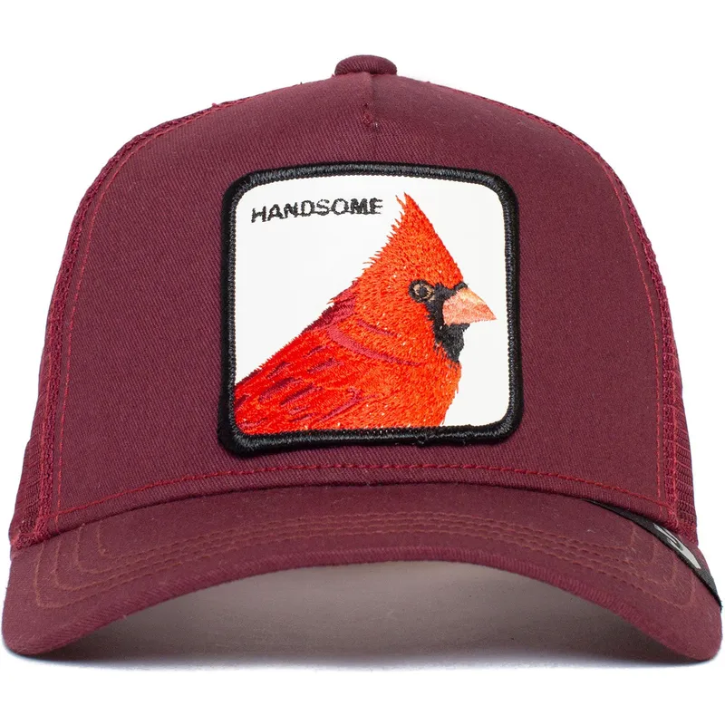 petten-gebogen-rood-snapback-handsome-truckin-the-farm-van-goorin-bros petten-gebogen-rood-snapback-handsome-truckin-the-farm-van-goorin-bros