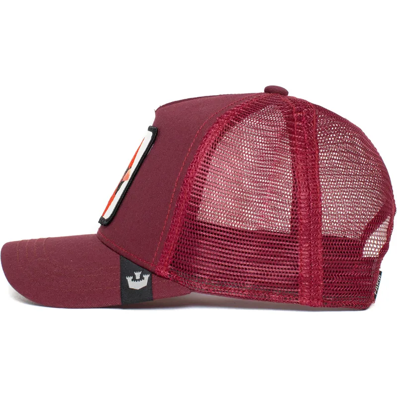 petten-gebogen-rood-snapback-handsome-truckin-the-farm-van-goorin-bros petten-gebogen-rood-snapback-handsome-truckin-the-farm-van-goorin-bros