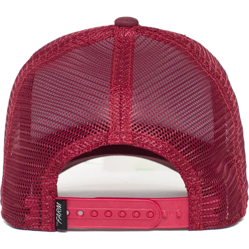 petten-gebogen-rood-snapback-handsome-truckin-the-farm-van-goorin-bros petten-gebogen-rood-snapback-handsome-truckin-the-farm-van-goorin-bros