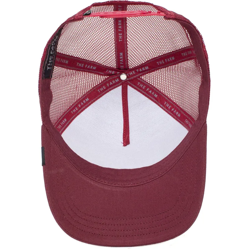 petten-gebogen-rood-snapback-handsome-truckin-the-farm-van-goorin-bros petten-gebogen-rood-snapback-handsome-truckin-the-farm-van-goorin-bros