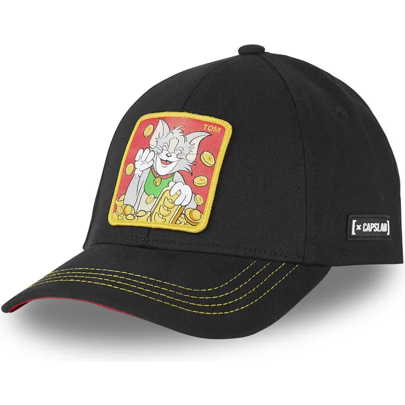 petten-gebogen-zwart-snapback-tom-looney-tunes-van-capslab