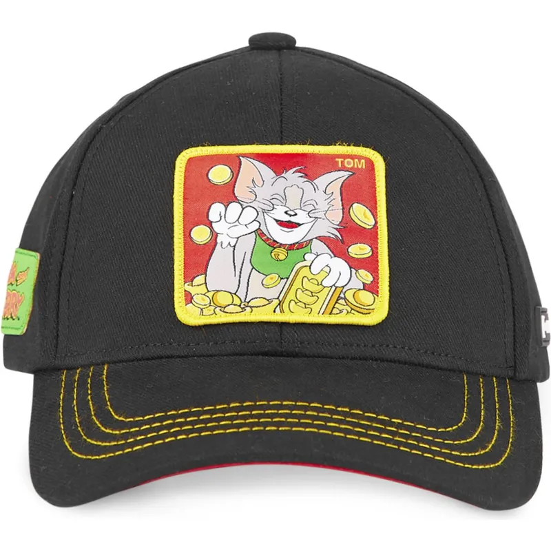 schwarze-gebogene-snapback-kappe-tom-t11-looney-tunes-von-capslab