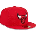 petten-plat-rood-fitted-59fifty-draft-edition-2023-van-chicago-bulls-nba-van-new-era