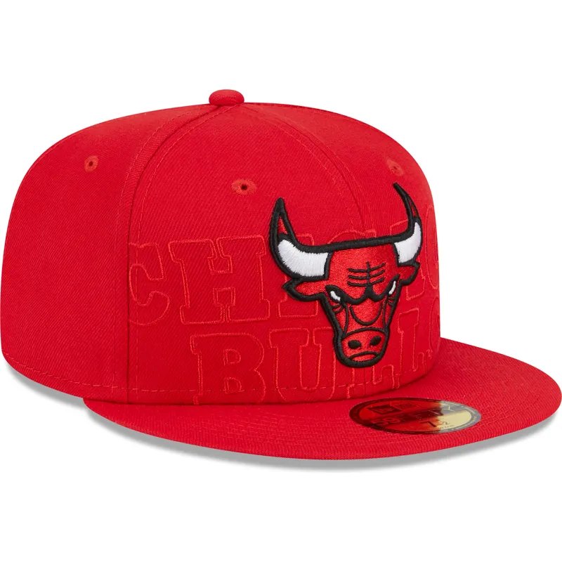 petten-plat-rood-fitted-59fifty-draft-edition-2023-van-chicago-bulls-nba-van-new-era
