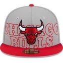 casquette-plate-grise-et-rouge-ajustee-59fifty-draft-edition-2023-chicago-bulls-nba-new-era