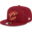 casquette-plate-rouge-snapback-9fifty-draft-edition-2023-cleveland-cavaliers-nba-new-era