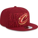 casquette-plate-rouge-snapback-9fifty-draft-edition-2023-cleveland-cavaliers-nba-new-era