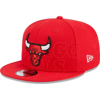 New Era Flat Brim 9FIFTY Draft Edition 2023 Chicago Bulls NBA Red Snapback Cap