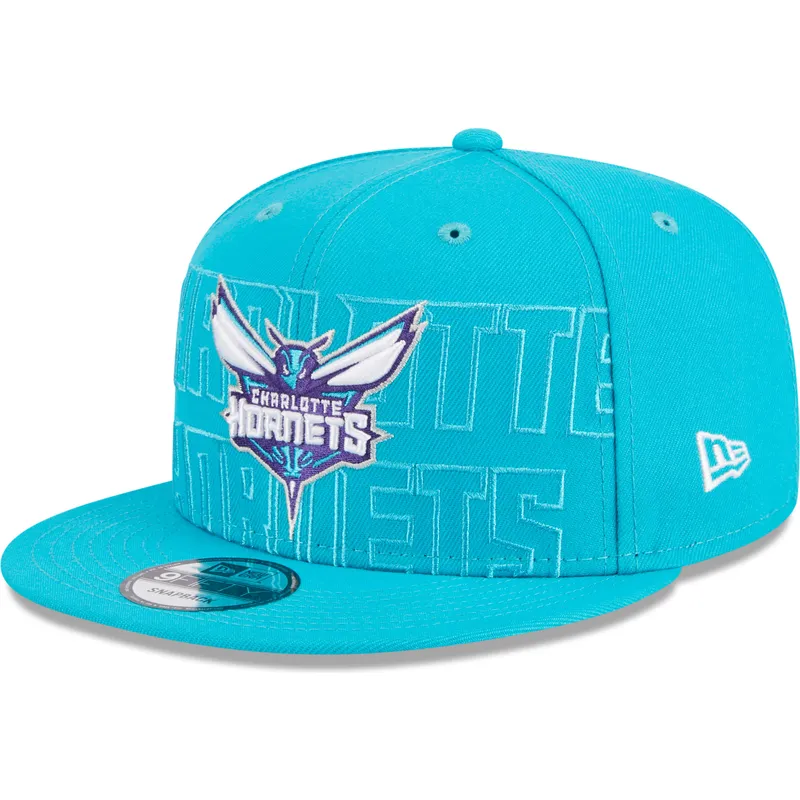 petten-plat-blauw-snapback-9fifty-draft-edition-2023-van-charlotte-hornets-nba-van-new-era