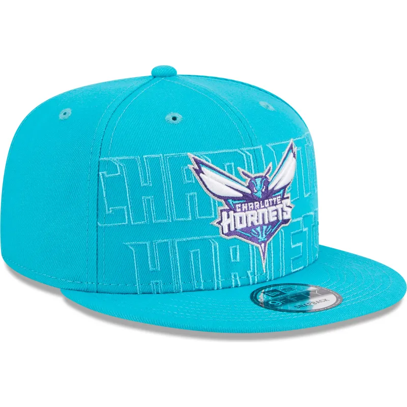petten-plat-blauw-snapback-9fifty-draft-edition-2023-van-charlotte-hornets-nba-van-new-era