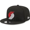 casquette-plate-noire-snapback-9fifty-draft-edition-2023-portland-trail-blazers-nba-new-era