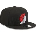 casquette-plate-noire-snapback-9fifty-draft-edition-2023-portland-trail-blazers-nba-new-era