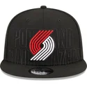 casquette-plate-noire-snapback-9fifty-draft-edition-2023-portland-trail-blazers-nba-new-era