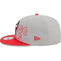 casquette-plate-grise-et-rouge-snapback-9fifty-draft-edition-2023-chicago-bulls-nba-new-era