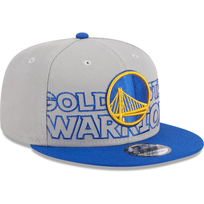 petten-plat-grijs-snapback-9fifty-draft-edition-2023-van-golden-state-warriors-nba-van-new-era