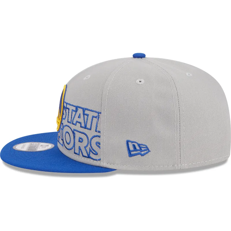 petten-plat-grijs-snapback-9fifty-draft-edition-2023-van-golden-state-warriors-nba-van-new-era