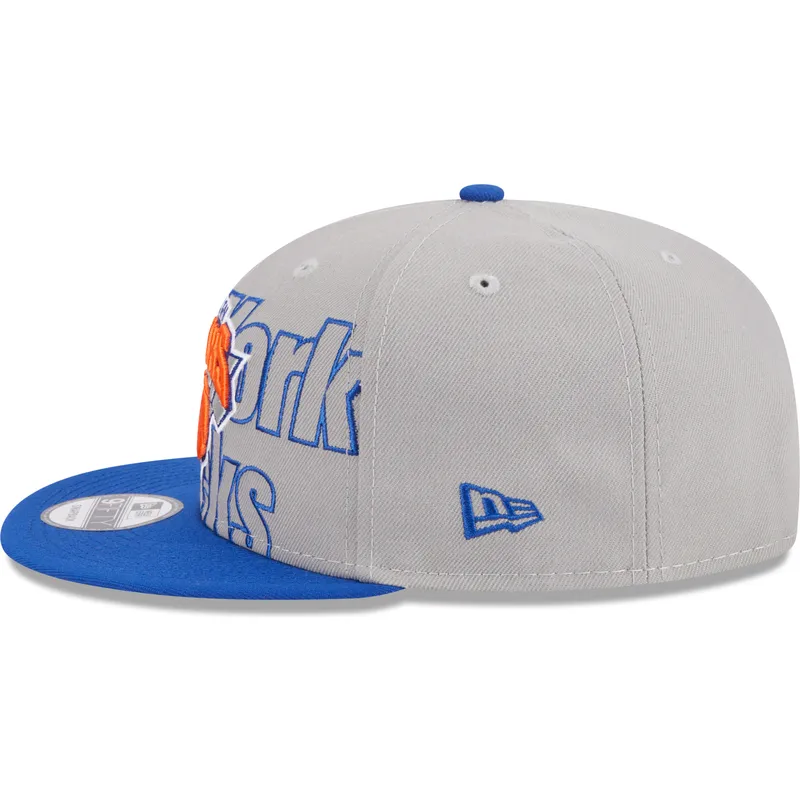 petten-plat-grijs-snapback-9fifty-draft-edition-2023-van-new-york-knicks-nba-van-new-era