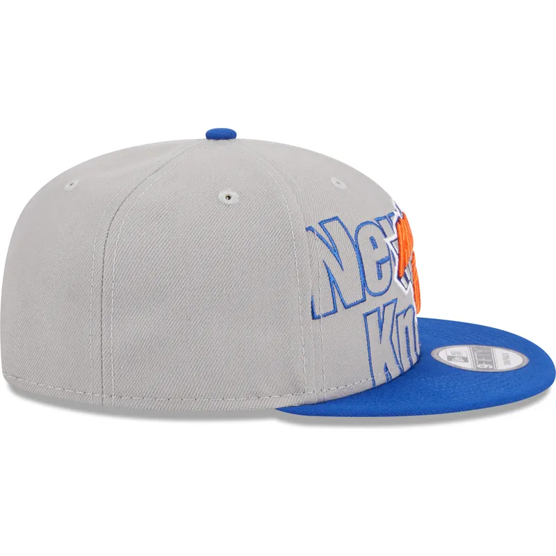 petten-plat-grijs-snapback-9fifty-draft-edition-2023-van-new-york-knicks-nba-van-new-era