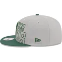 casquette-plate-grise-et-verte-snapback-9fifty-draft-edition-2023-milwaukee-bucks-nba-new-era