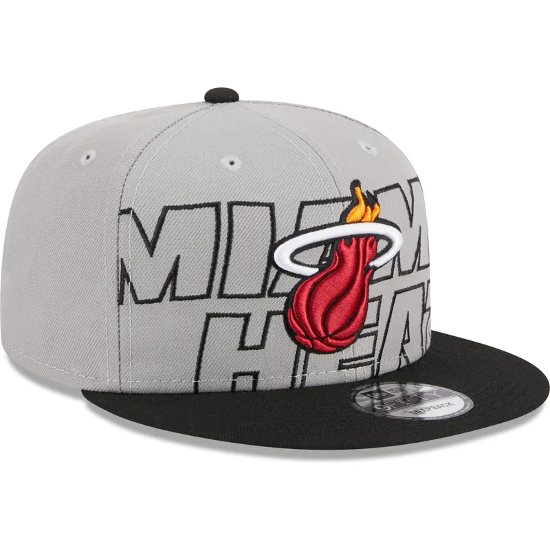 petten-plat-grijs-snapback-9fifty-draft-edition-2023-van-miami-heat-nba-van-new-era