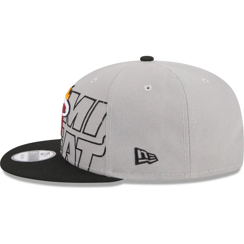 petten-plat-grijs-snapback-9fifty-draft-edition-2023-van-miami-heat-nba-van-new-era