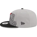 casquette-plate-grise-et-noire-snapback-9fifty-draft-edition-2023-portland-trail-blazers-nba-new-era