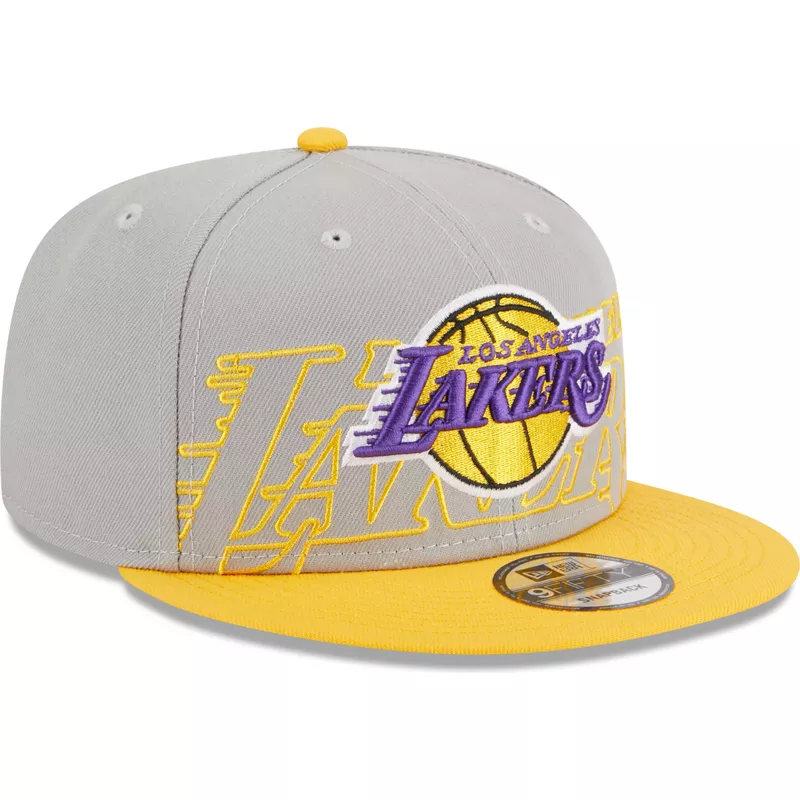 New Era Flat Brim 9FIFTY Los Angeles Lakers NBA Black and Purple Snapback  Cap