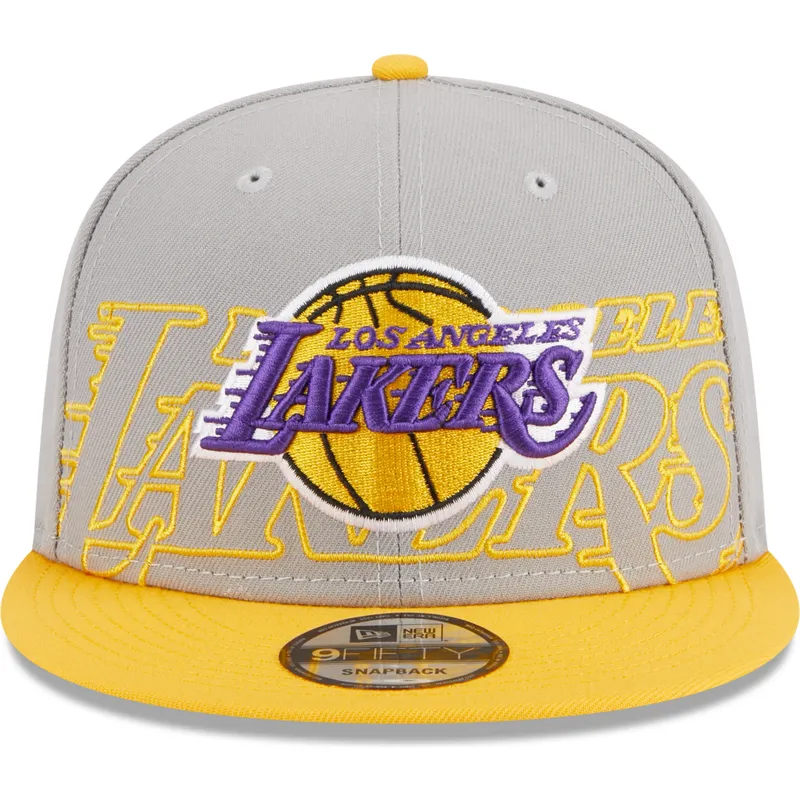 petten-plat-grijs-snapback-9fifty-draft-edition-2023-van-los-angeles-lakers-nba-van-new-era
