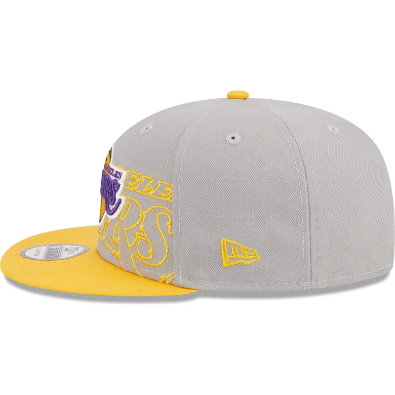 petten-plat-grijs-snapback-9fifty-draft-edition-2023-van-los-angeles-lakers-nba-van-new-era