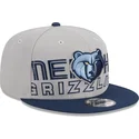 casquette-plate-grise-et-bleue-marine-snapback-9fifty-draft-edition-2023-memphis-grizzlies-nba-new-era