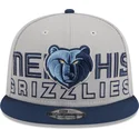 casquette-plate-grise-et-bleue-marine-snapback-9fifty-draft-edition-2023-memphis-grizzlies-nba-new-era