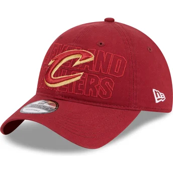 Casquette courbée rouge ajustable 9TWENTY Draft Edition 2023 Cleveland Cavaliers NBA New Era