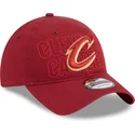 casquette-courbee-rouge-ajustable-9twenty-draft-edition-2023-cleveland-cavaliers-nba-new-era