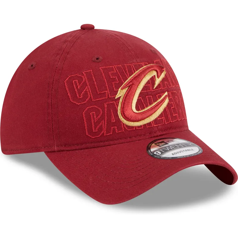 petten-gebogen-rood-verstelbaar-9twenty-draft-edition-2023-van-cleveland-cavaliers-nba-van-new-era