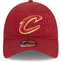 casquette-courbee-rouge-ajustable-9twenty-draft-edition-2023-cleveland-cavaliers-nba-new-era