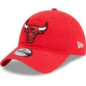 casquette-courbee-rouge-ajustable-9twenty-draft-edition-2023-chicago-bulls-nba-new-era