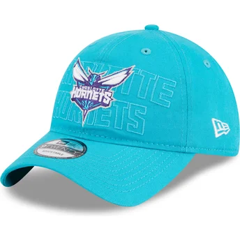 Petten gebogen blauw verstelbaar 9TWENTY Draft Edition 2023 van Charlotte Hornets NBA van New Era