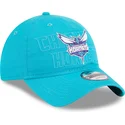 casquette-courbee-bleue-ajustable-9twenty-draft-edition-2023-charlotte-hornets-nba-new-era