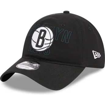 Petten gebogen zwart verstelbaar 9TWENTY Draft Edition 2023 van Brooklyn Nets NBA van New Era