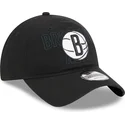 casquette-courbee-noire-ajustable-9twenty-draft-edition-2023-brooklyn-nets-nba-new-era