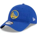 casquette-courbee-bleue-ajustable-9twenty-draft-edition-2023-golden-state-warriors-nba-new-era