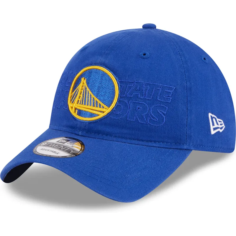 petten-gebogen-blauw-verstelbaar-9twenty-draft-edition-2023-van-golden-state-warriors-nba-van-new-era